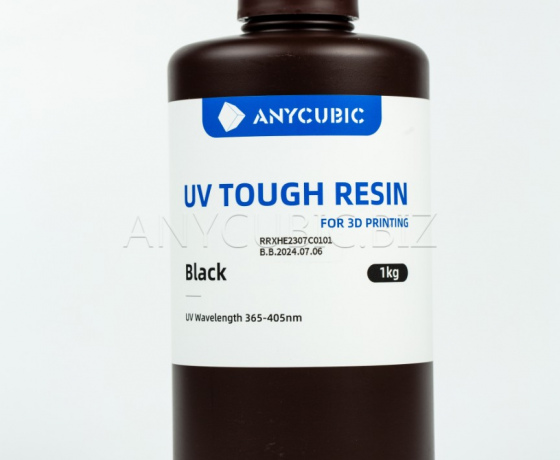 Фото 2 - ЧОРНА Гнучка фотополімерна смола Anycubic Flexible Tough Resin BLACK 1КГ