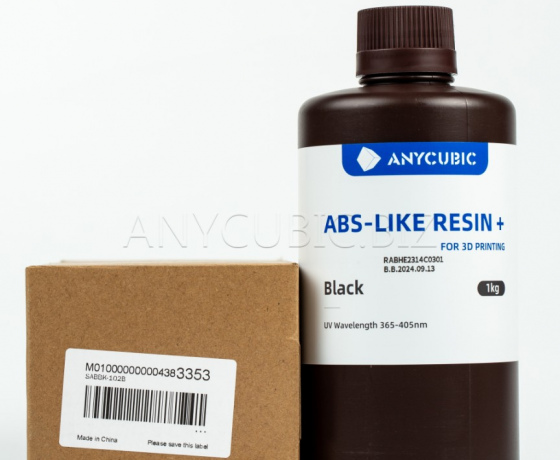 Фото 3 - Чорна Aбс-подібна Фотополімерна смола+ | Anycubic ABS-Like Resin+ Black 1кг