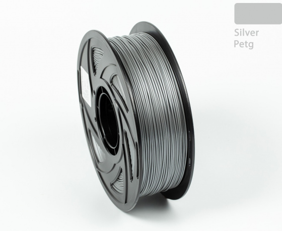 Фото 4 - PETG філамент (пластик) для 3D принтера Срібний 1кг, 1.75мм, 330м