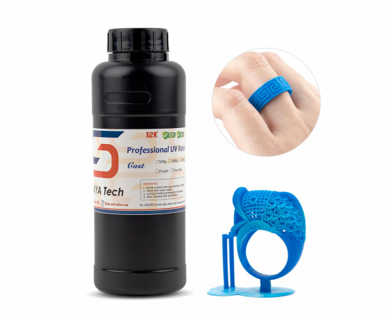 Фото 2 - Литєва фотополімерна смола, що випалюється, Cast TRUE BLUE by Siraya tech 1кг