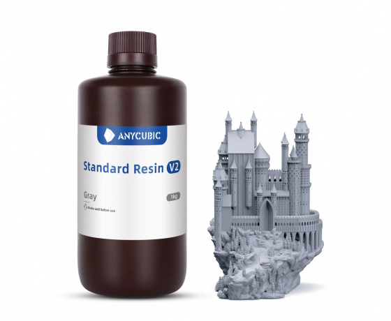 Фото 2 - Фотополімерна Стандартна смола v2 Сіра Anycubic
