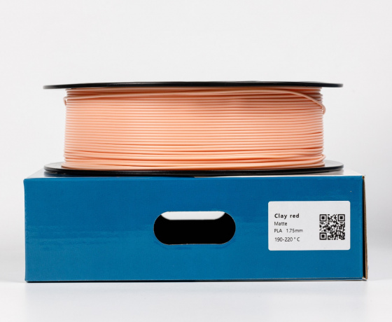 Фото 2 - Рубіновий Червоний Матовий Пла Пластик \ PLA Matte Filament RAL 3003 Ruby red 1кг | 1.75мм | 330м