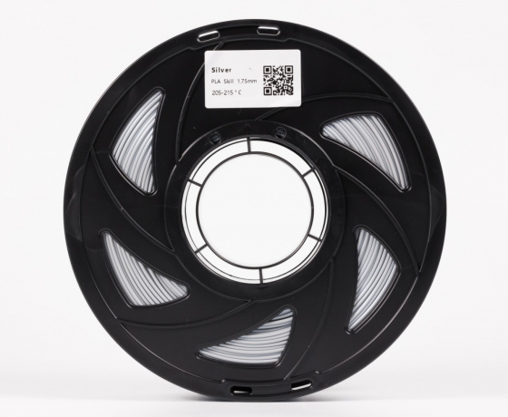 Фото 3 - Срібний Пла Пластик Шовковий \ PLA SILK silver 1кг | 1.75мм | 330м