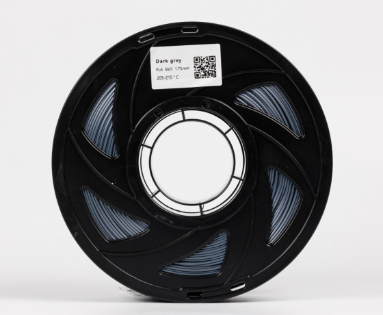 Фото 3 - Темно-сірий Пла Пластик Шовковий \ PLA SILK Dark grey 1кг | 1.75мм | 330м